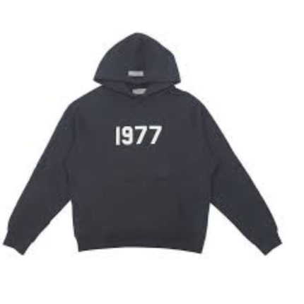 Black 1977 Essentials Hoodie