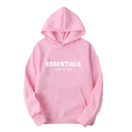 Essentials Fear Of God Pink Hoodie