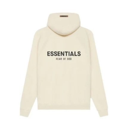 fear of god essentials hoodie white