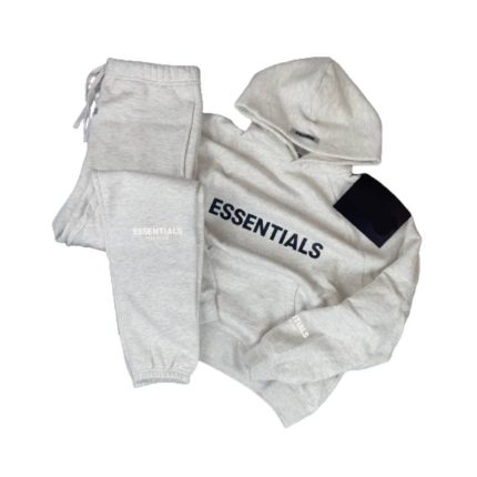 essentials grey tracksuit mens