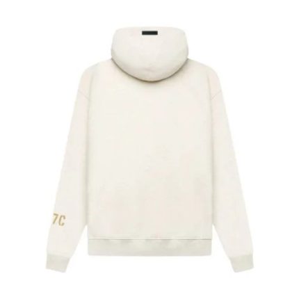 fear of god essentials white hoodie