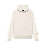 fear of god essentials white hoodie