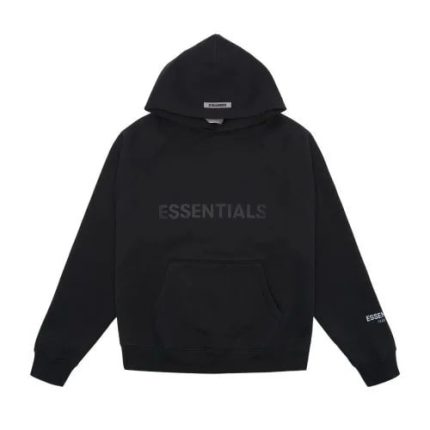 black essential hoodie
