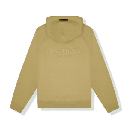 fear of god essentials hoodie beige