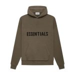 fear of god essentials hoodie brown