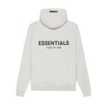 fear of god grey essentials hoodie