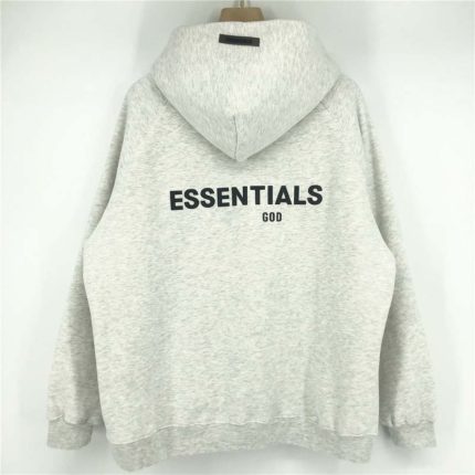light grey essentials hoodie