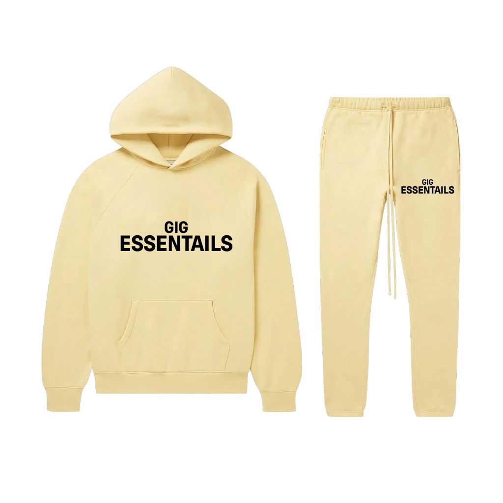 essentials yellow tracksuit essentials yellow tracksuit